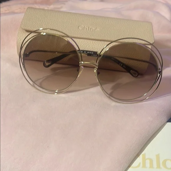 Chloe | Accessories | Chloe Gold Doubleframe Sunglasses  display picture 3